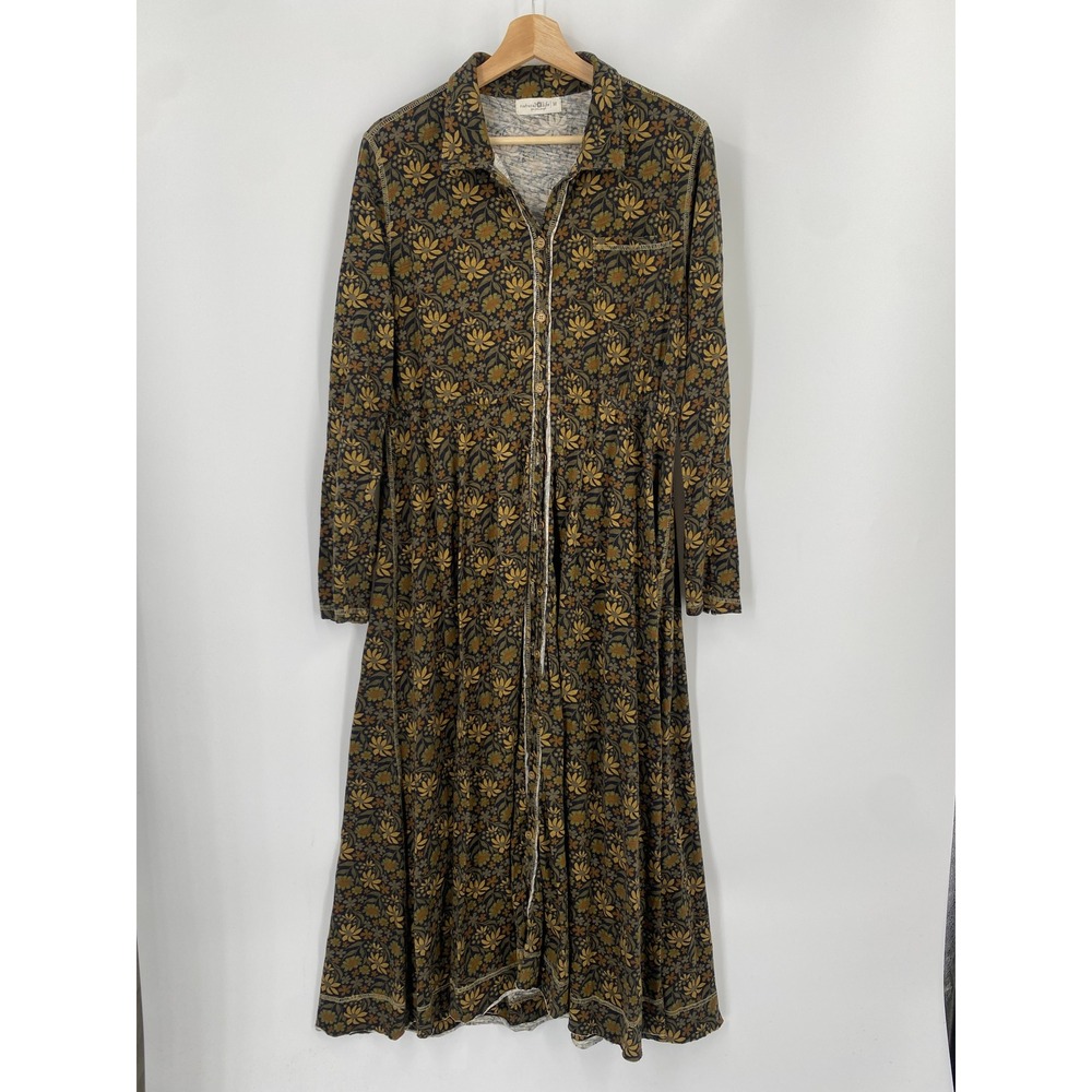 Natural Life Christa Maxi Dress Multicolor Floral Long Sleeve Button Front - Picture 2 of 6